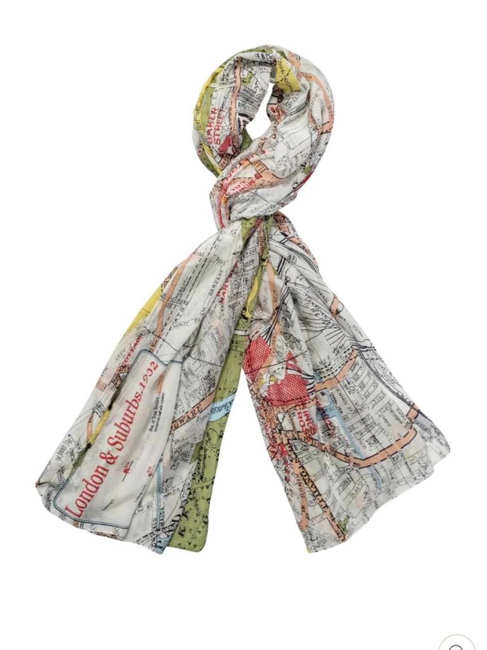 One Hundred Stars Scarf City London Map NWT - Picture 2 of 3